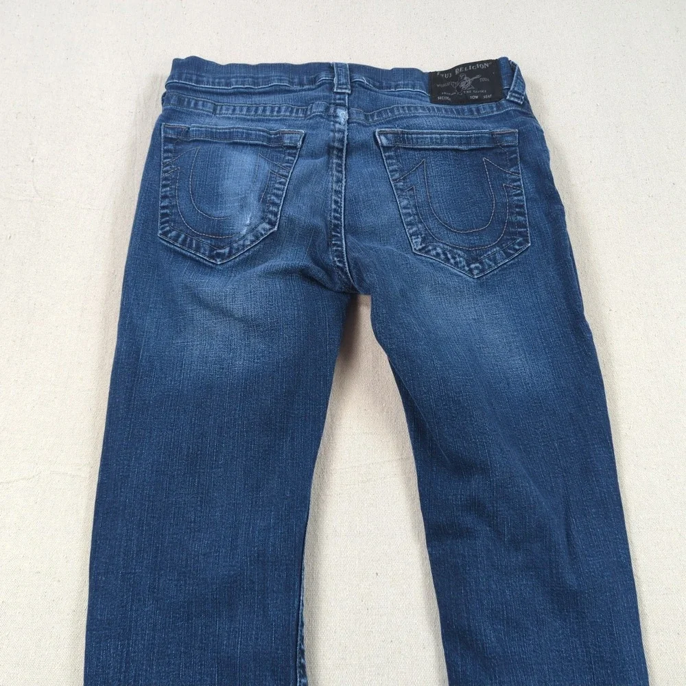 True Religion Jeans Mens 33x31 Blue Rocco Relaxed Skinny Stretch Casual Preppy